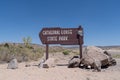 JULY 4 2018 - PANACA, NEVADA: Sign for Cathedral Gorge State Park in Nevada on a sunny summer day Royalty Free Stock Photo