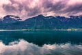 July 21, 2015: Panorama of the Hardanger fjord, Norway Royalty Free Stock Photo