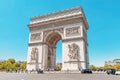 arc de Triomphe with busy traffic in Central Paris