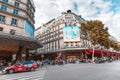 The facade of the famous Shopping Center in Paris - Galerie Lafayette