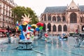 Modern art Sculptures in the Stravinsky fountain near Centre Pompidou Royalty Free Stock Photo