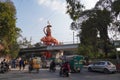 hanuman ji 108 feet tall sculpture of Lord Hanuman just outside of the main entrance