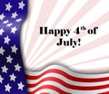 July 4 patriotic text frame Royalty Free Stock Photo