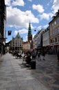 Police health corona virus warning for tourists in Copenhagen