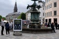 Police health corona virus warning for tourists in Copenhagen