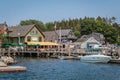 July 4, 2019:  Port Clyde, a small fishing village in coastal Maine, on a summer day Royalty Free Stock Photo