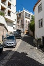 July, 2019, Portugal, Sintra, narrow streets and irregularities of the city