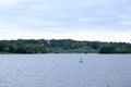 July 31 2023 - Potsdam, Berlin, Brandenburg, Germany: Glienicke Bridge used to connect West Berlin and East Germany on a cloudy