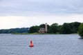 July 31 2023 - Potsdam, Berlin, Brandenburg, Germany: impressions from a boat trip on the Havel River near Glienicke Bridge