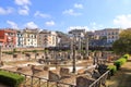 July 17 2021 - Pozzuoli, Italy: archaeological Ruins of the ancient temple of Serapide, Pozzuoli, Naples, Italy Royalty Free Stock Photo