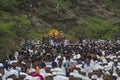 28 July 2019, Pune, Maharashtra, India, Saint Dnyaneshwar Maharaj Palkhi with devotee and pilgrims during holy procession in Dive