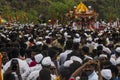 28 July 2019, Pune, Maharashtra, India, Saint Dnyaneshwar Maharaj Palkhi with devotee and pilgrims during holy procession in Dive