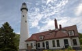Wind Point Lighthouse In Racine Harbor In The U.S. State of Wisconsin Royalty Free Stock Photo