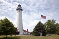 Wind Point Lighthouse In Racine Harbor In The U.S. State of Wisconsin Royalty Free Stock Photo