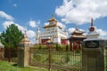 July 25, 2023. Russia, Republic of Kalmykia, Elista, Buddhist temple Golden Abode of Buddha Shakyamuni, view behind the