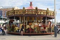 Carousel horses for children, in Scheveningen. Royalty Free Stock Photo