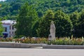 July 4, 2021, Soroca Moldova monument to Stefan cel Mare. For editorial use