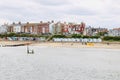 3 July 2023 - Southwold, Suffolk, UK: Editorial image of beach at Southwold