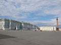 22 of July 2020 - St.Petersburg, Russia: Palace Square and the Pillar of Alexandria in St.Petersburg Royalty Free Stock Photo