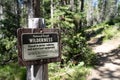 Trail closed to motorized vehicles and equipment in the Sawtooth Wilderness in the Sawtooth National