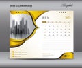 Calendar 2022 template on gold backgrounds luxurious concept, July template, Desk calendar 2022 design, Wall calendar template