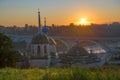 July sunrise at the church of Paraskeva Friday. Staritsa, Tver region Royalty Free Stock Photo