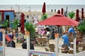 Beach club Dolfijn in Scheveningen. Royalty Free Stock Photo