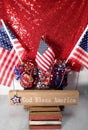 July 4th, 1776, America Independence day, God BLess America, Patriotic, american, red, white, blue Royalty Free Stock Photo