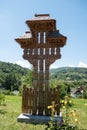 Barsana wooden monastery,  Maramures,  Romania. Barsana monastery is one of the main point of interest in Maramures area Royalty Free Stock Photo