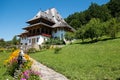 Barsana wooden monastery,  Maramures,  Romania. Barsana monastery is one of the main point of interest in Maramures area Royalty Free Stock Photo