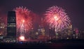 July 4th Celebration 2019 Jersey City and New York Skylines Royalty Free Stock Photo