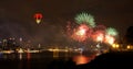 The July 4th firework over Hudson River Royalty Free Stock Photo