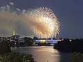 July 4th Fireworks Above the Kennedy Center Royalty Free Stock Photo