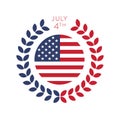 july 4th label. Vector illustration decorative design Royalty Free Stock Photo