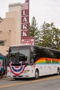 July 4th, 2022 Larkspur California USA, Corte Madera Larkspur 4th of July Parade, typical last entrant, Marin Airporter