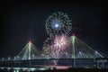 July 4th USA independence celebration fireworks, Alton Royalty Free Stock Photo