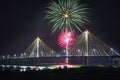 July 4th USA independence celebration fireworks, Alton Royalty Free Stock Photo