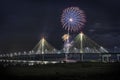 July 4th USA independence celebration fireworks, Alton Royalty Free Stock Photo