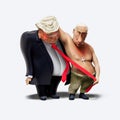 July 16, 2018: Trump and Putin had meeting in Helsinki. 3D illustration