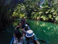 27 July 2022 - Ujung Kulon, Banten, West Java, Indonesia. Explore the river by canoe at the end of Kulon National Park Royalty Free Stock Photo