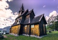 July 23, 2015: Urnes Stave Church, UNESCO site, in Ornes, Norway Royalty Free Stock Photo