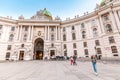 Famous Hofburg Palace gates view from Michaelerplatz square