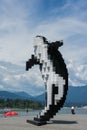 2016-July-17: View of Digital Orca Killer whale sculpture inst