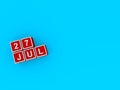 27 july word block Royalty Free Stock Photo