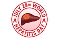 July world hepatitis day flat vector illustration. Protection, healthcare, prevention concept.