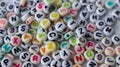 Jumbled alphabets beads.