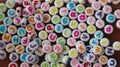 Jumbled alphabets beads. Collection of colourful beads blocks to make handmade.