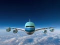 Jumbo Jet Airplane Flying Illustration