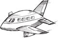 Jumbo Jet Doodle Vector