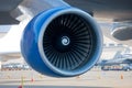 Jumbo Jet Engine Closeup Royalty Free Stock Photo